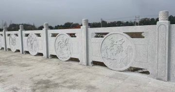 鄂尔多斯芝麻白河道栏杆 石材栏杆