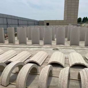 鄂尔多斯黄金麻别墅柱皮 异形 线条定制