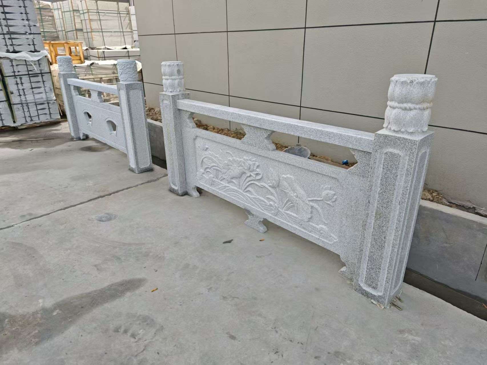 鄂尔多斯芝麻白河道栏杆 石材栏杆