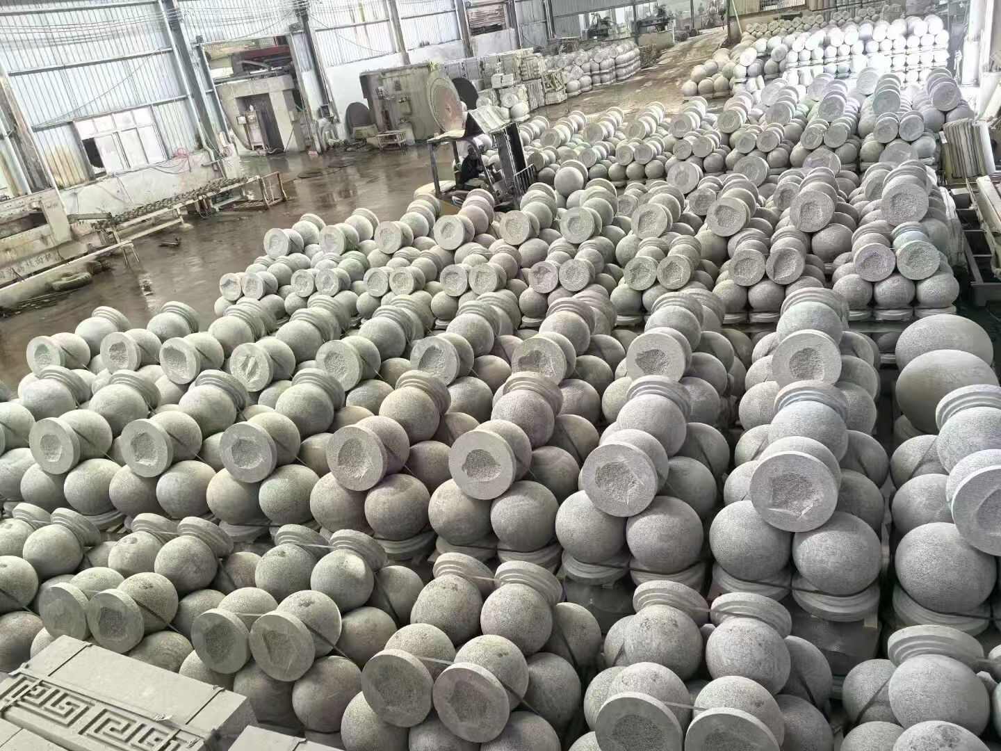 鄂尔多斯芝麻白圆球 石球 挡车球